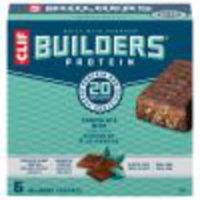 Clif BUILDERS barres protéinées saveur de chocolat à la menthe 20 g de protéines par barre (emballage de 6) 410 g, 3,90 $/100g