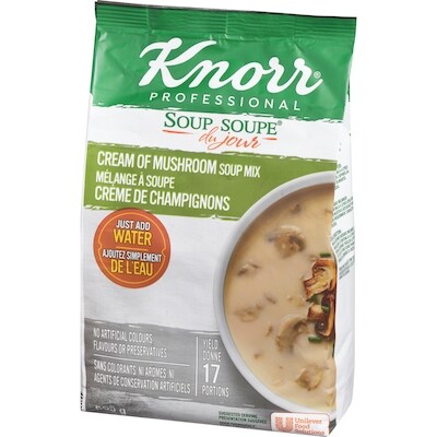 Préparation de crème de champignons