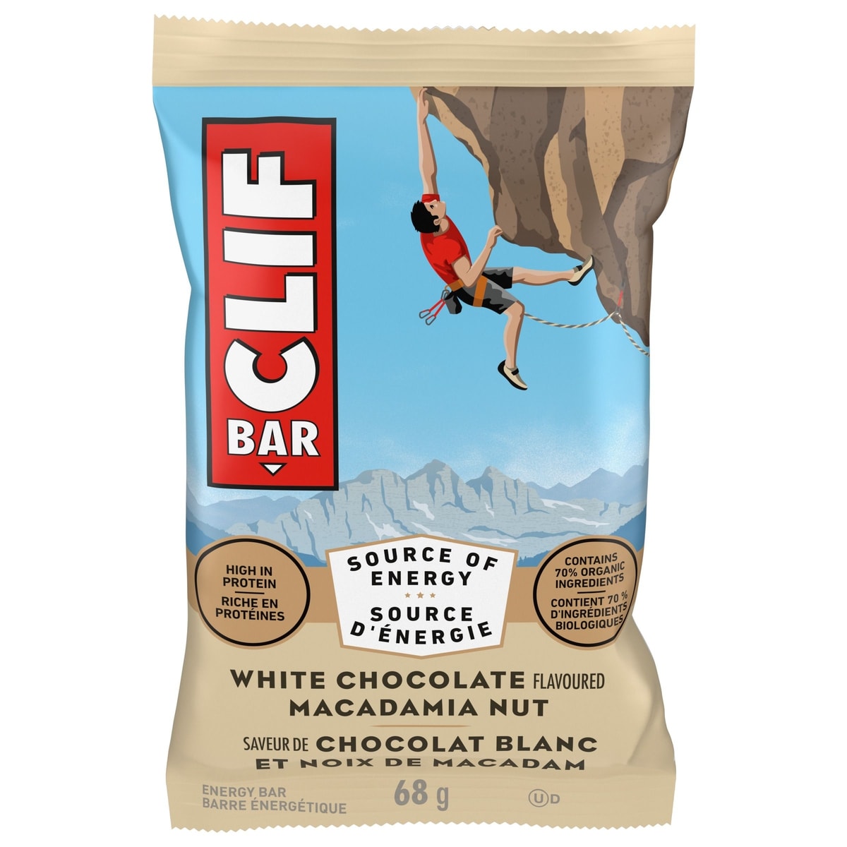 CLIF White Chocolate Macadamia Energy Bar 68 g, $4.04/100g
