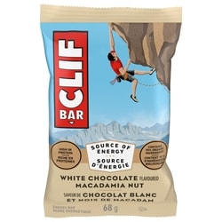 Clif Barres énergétiques, Chocolat blanc et noix de macadamia, teneur élevée en protéines, contiennent 70 % d’ingrédients biologiques 68 g, 4,84 $/100g