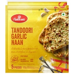 Haldiram’s Naan à l'ail Tandoori 400 g, 0,62 $/100g