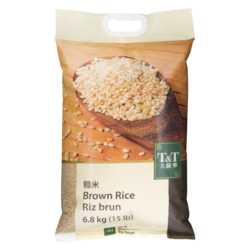 T&T Brown Rice 6.8 kg, $0.29/100g