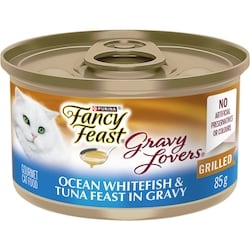 Purina Fancy Feast Gravy Lovers Ocean Whitefish & Tuna Feast in Gravy, Wet Cat Food 85 g, $1.52/100g