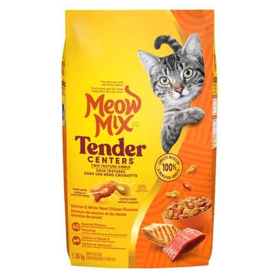 Meow Mix Tender Centers nourriture pour chats saumon et poulet 1.36 kg, 0,59 $/100g