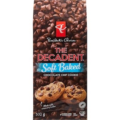 President's Choice The Decadent Soft Baked Chocolate Chip Cookies 300 g, $1.83/100g