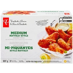 President's Choice Medium Buffalo-Style Chicken Wings 907 g, $1.98/100g