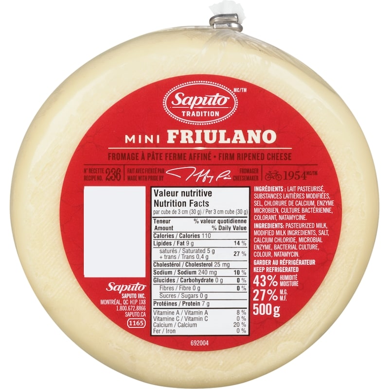 Mini Friulano Cheese