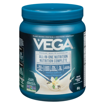 Vega All-in-One Protein Powder, French Vanilla 415 g, $8.91/100g