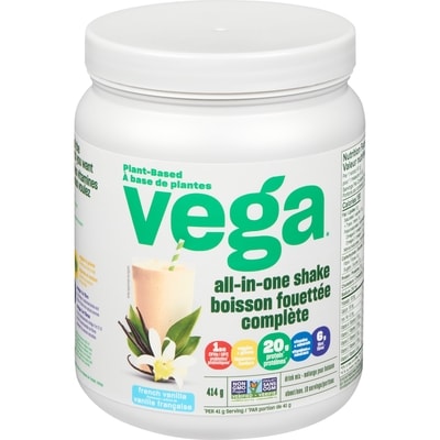 Vega All-in-One Protein Powder, French Vanilla 415 g, $9.40/100g