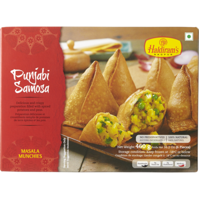 Haldiram’s Samosa Punjabi 460 g, 1,19 $/100g