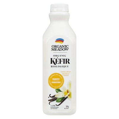 Organic Meadow Kéfir à la vanille 1 l, 0,75 $/100ml
