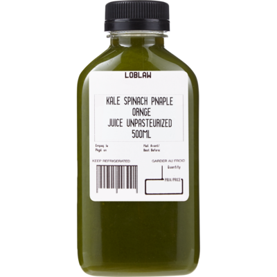 null Mélange chou frisé épinards ananas orange 500 ml, 1,20 $/100ml