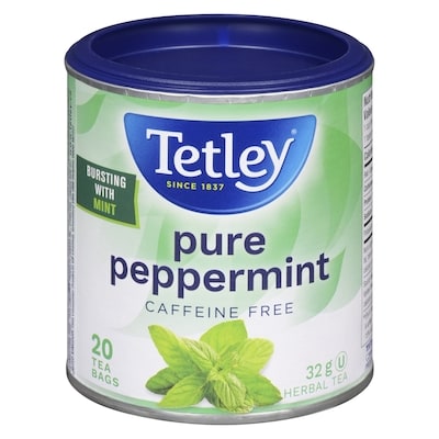 Tetley Peppermint Herbal Cannister Pack 20 ea, $0.22/1ea
