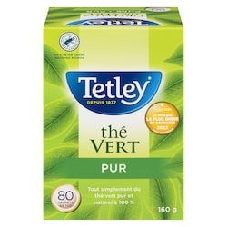 Tetley Thé vert pur 80 ea, 0,12 $/1ch