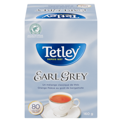 Tetley Thé Earl Grey 80 ea, 0,11 $/1ch