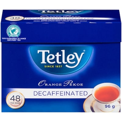 Tetley Decafeine Orange Pekoe 48 ea, $0.21/1ea