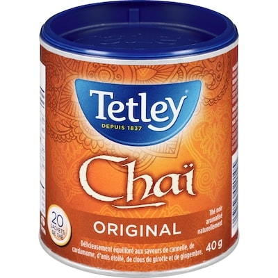 Tetley Thé chaï 20 ea, 0,27 $/1ch