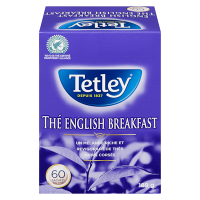 Tetley Thé English Breakfast 60 ea, 0,12 $/1ch