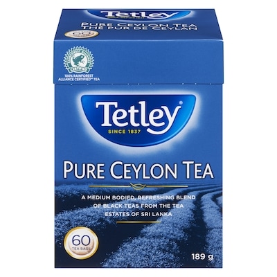 Tetley Tea Pure Ceylon 60 ea, $0.12/1ea
