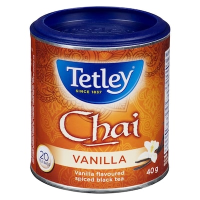 Tetley Vanilla Bean Chai Tea 20 ea, $0.20/1ea