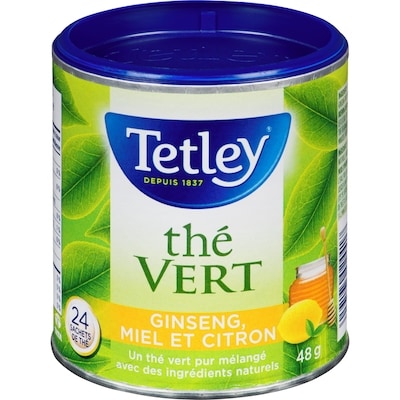 Tetley Thé vert miel citron et ginseng 24 ea, 0,23 $/1ch