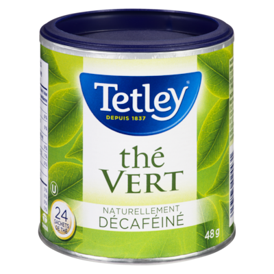 Tetley Thé vert décaféiné 24 ea, 0,23 $/1ch