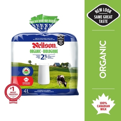 Neilson 2% Organic Milk 4 l, $0.31/100ml