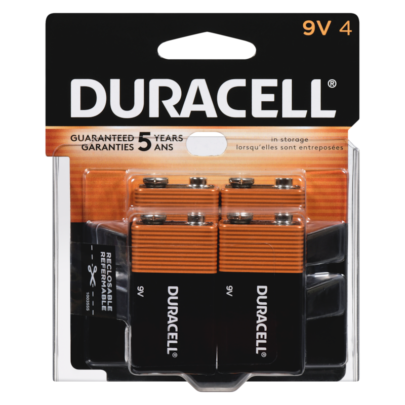 Coppertop Alkaline Batteries, 9V