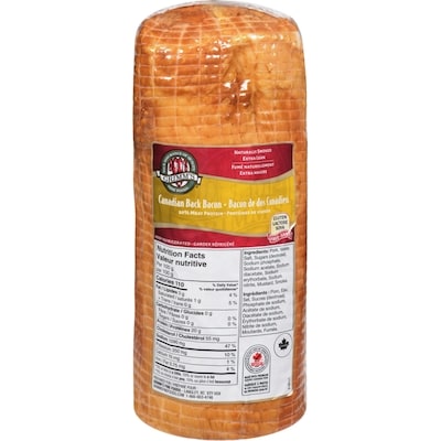 Grimm’s Bacon de dos canadien 27,90 $/1kg 12,66 $/1lb