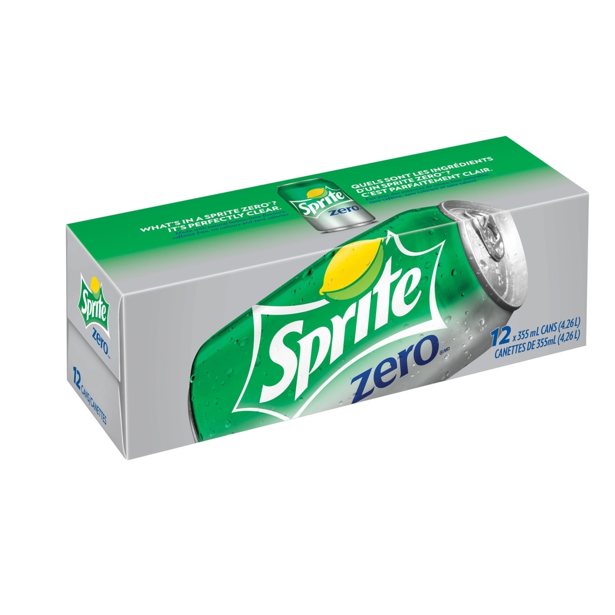 Sprite Zéro Fridge Pack Cannettes 12x355.0 ml, 0,20 $/100ml