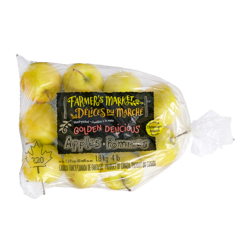 Délices du Marché Pommes Golden Delicious, sac de 4 lb 1.81 kg, 0,39 $/100g