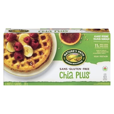 Nature's Path Waffles Chia Plus Organic 210 g, $2.61/100g