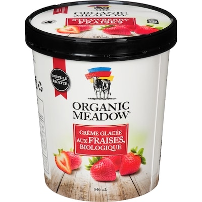 Organic Meadow Crème glacée à la fraise 946 ml, 1,37 $/100ml