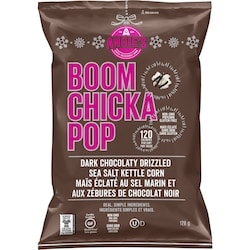 Angie's Boom Chicka Pop Dark Choclate with sea Salt 128 g, $3.51/100g