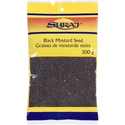 Suraj Graines de moutarde noire (Kali Sarson) 200 g, 0,75 $/100g