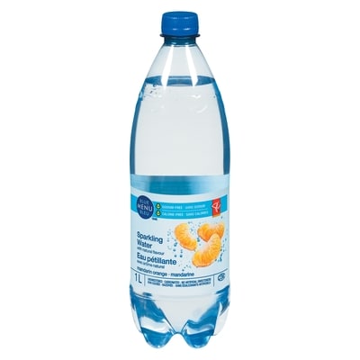 PC Menu Bleu Eau pétillante, mandarine 1 l, 0,10 $/100ml