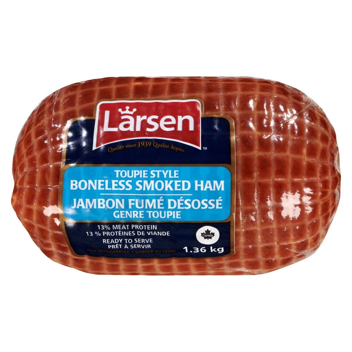 Larsen Toupie Style Boneless Smoked Ham 1.36 kg, $1.47/100g