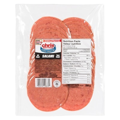 Chris Brothers Salami tout bœuf 250 g, 2,00 $/100g
