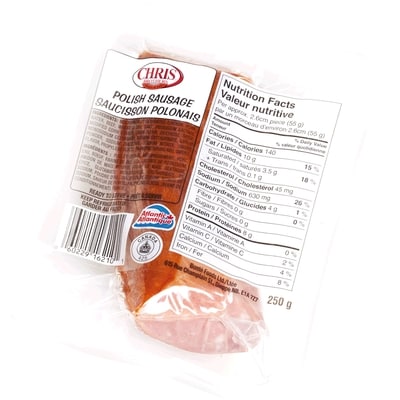 Chris Brothers Saucisson polonais 250 g, 2,52 $/100g