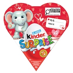 Surprise Valentine's Day Heart, 2 Count Chocolate Eggs with Toys, Classic