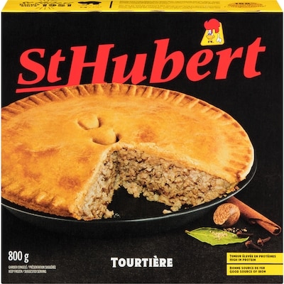 St Hubert Tourtière 800 g, 1,13 $/100g