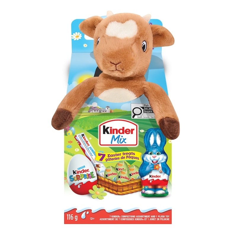 Easter Variety Pack with Surprise Plush Toy, Surprise Eggs, Chocolate Bars, and Chocolate Bunny, 7 Treats Plus Stuffed Animal (Plush Toys Vary)