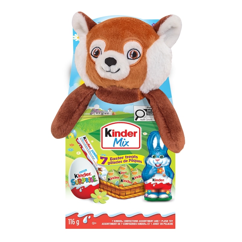 Easter Variety Pack with Surprise Plush Toy, Surprise Eggs, Chocolate Bars, and Chocolate Bunny, 7 Treats Plus Stuffed Animal (Plush Toys Vary)