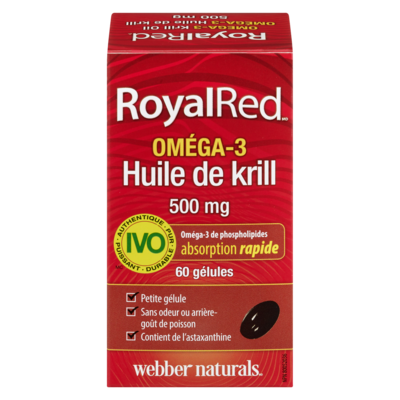 Webber Naturals Huile de krill rouge royal extra-fort 60 ea, 0,34 $/1ch