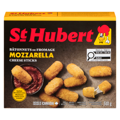 St Hubert Mozzarella Cheese Sticks 510 g, $2.55/100g