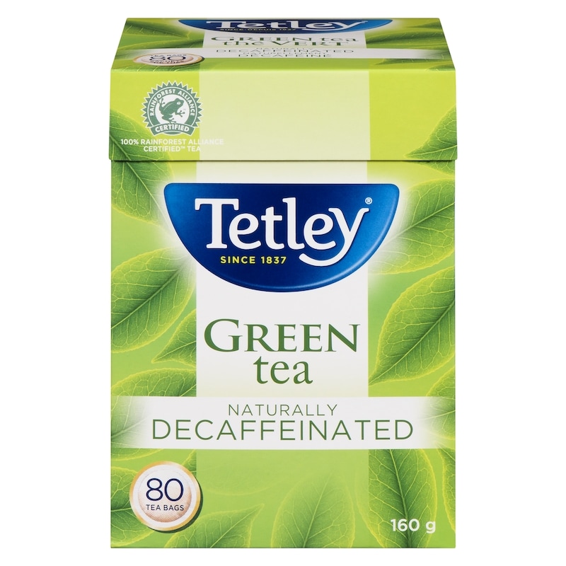 Tetley Green Tea The Vert Naturellement Decafeine - 80 ea | Zehrs