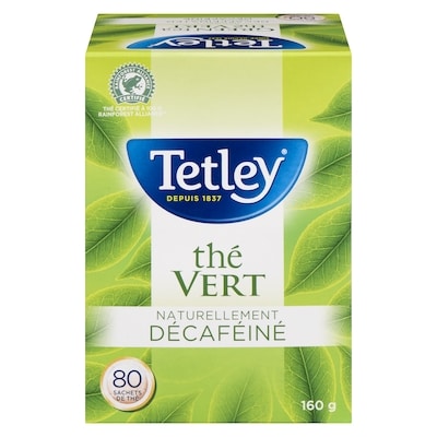 Tetley Thé vert naturel décaféiné 80 ea, 0,11 $/1ch
