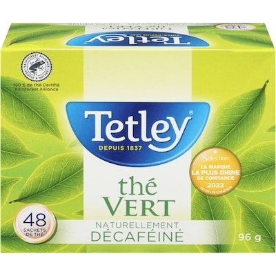 Tetley Thé vert décaféiné 48 ea, 0,21 $/1ch