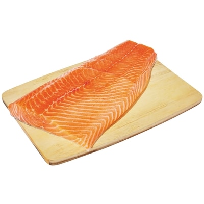 Fresh Atlantic Salmon Fillets, Skin On, Packaged, Club Size