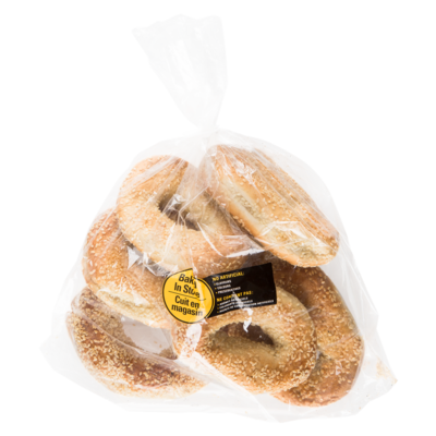 null Montreal Style Sesame Bagels 6 Pack 6x450.0 g, $1.18/100g